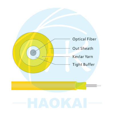 LSZH / PVC FTTH Cable para interiores 1000m 2000m GJFJBV Cable de fibra óptica