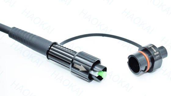 SC APC FTTA Cables de fibra óptica 5.0mm G657A2 LSZH 5M Cordón de parche negro