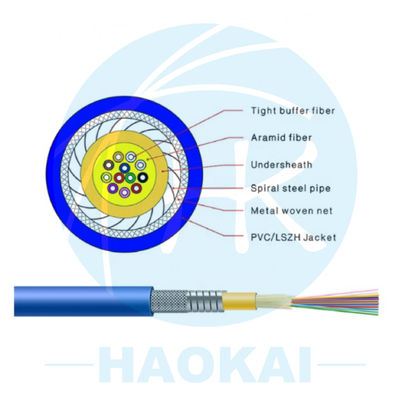 GJFXH Cable de fibra de caída de interior de tipo simplex blindado G657A2 1 núcleo con hilo de kevlar