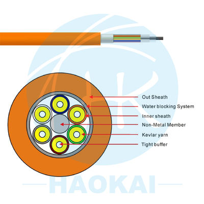 GJBFJV Cables de fibra óptica para interiores de 12 núcleos OM2 Multimodo Cables de fibra óptica