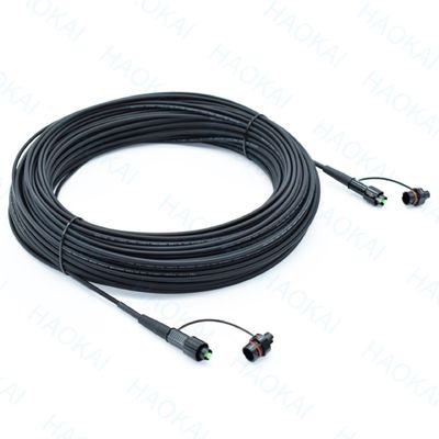 IP68 Cable de caída al aire libre FTTX Solución Conector impermeable de cable de parche de fibra óptica