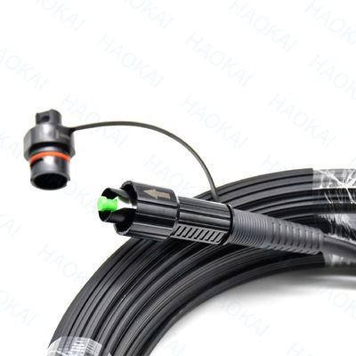 IP68 Cable de caída al aire libre FTTX Solución Conector impermeable de cable de parche de fibra óptica