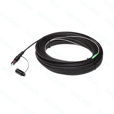 Pre Conector FTTX Solución SC APC FTTA Cables de fibra óptica 5.0mm G657A2 LSZH 5M Negro