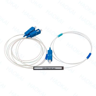 FTTx Systems SC UPC Fibra óptica PLC divisor 1x2 Mini tubo de acero