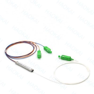 FTTx Systems SC UPC Fibra óptica PLC divisor 1x2 Mini tubo de acero