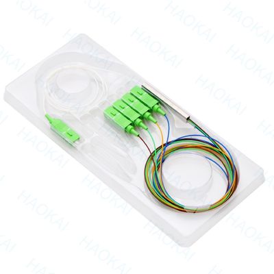 FTTx Systems SC UPC Fibra óptica PLC divisor 1x2 Mini tubo de acero