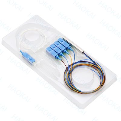 FTTx Systems SC UPC Fibra óptica PLC divisor 1x2 Mini tubo de acero
