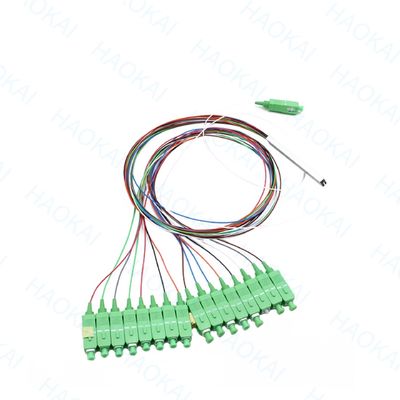 LC APC 1x16 Conector Fibra PLC Splitter Mini tubo de acero Fibra óptica Splitter