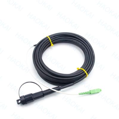 Pre Conector FTTX Solución SC APC FTTA Cables de fibra óptica 5.0mm G657A2 LSZH 5M Negro