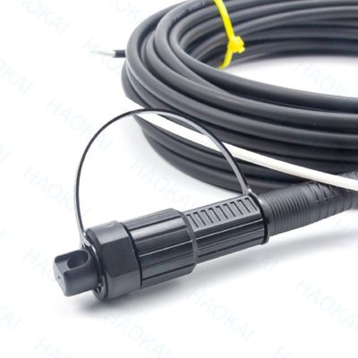 Pre Conector FTTX Solución SC APC FTTA Cables de fibra óptica 5.0mm G657A2 LSZH 5M Negro