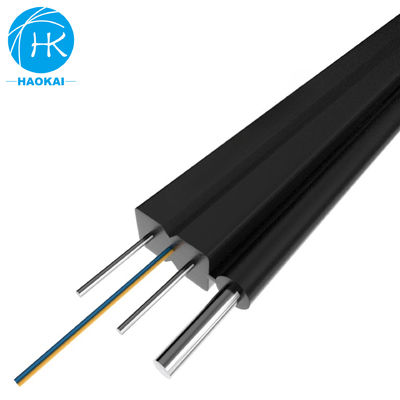 FTTH Cables de baja en interiores Cables de acero 1 núcleo 2 núcleo 4 núcleos de fibra óptica de soporte automático