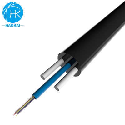 1 Cable de caída FTTH plano de FRP de núcleo 1 - 12 fibras GYFXTY GYFXTBY Cable autoportante