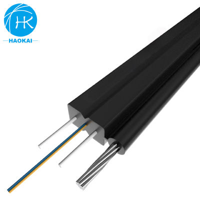 Cable FTTH de fibra óptica aérea de 2 núcleos Cable de fibra óptica de caída exterior con color negro LSZH