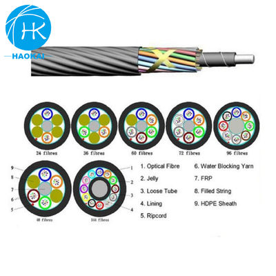 Cable de aire micro soplado en el exterior de modo único tubo suelto de cable de fibra de aire soplado