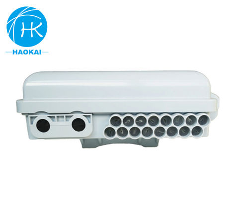 Caja de unión de fibra óptica exterior impermeable a agua Caja FTTH de plástico de 16 núcleos