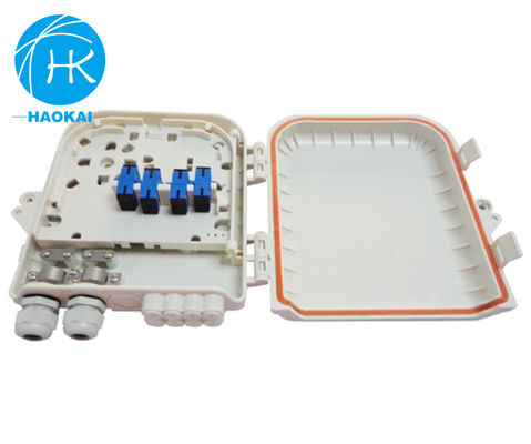 Caja de terminación de 8 núcleos de fibra óptica montada en la pared Caja de distribución de fibra óptica exterior