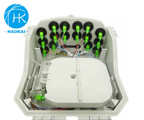 Caja de conexión de fibra óptica exterior a prueba de agua 16 núcleos 16portos