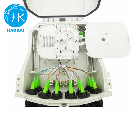 Caja de conexión de fibra óptica exterior a prueba de agua 16 núcleos 16portos