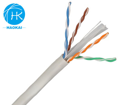 Cable de LAN interior de cobre desnudo sólido UTP CAT6 personalizado 4 pares 23awg 0.57mm 250MHz