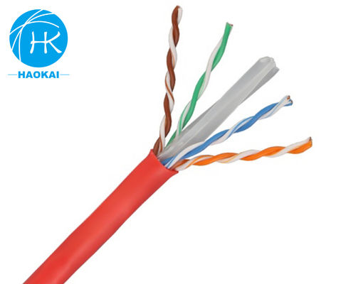 Cable de LAN interior de cobre desnudo sólido UTP CAT6 personalizado 4 pares 23awg 0.57mm 250MHz