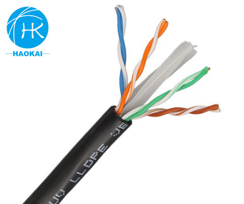 Cable de LAN interior de cobre desnudo sólido UTP CAT6 personalizado 4 pares 23awg 0.57mm 250MHz