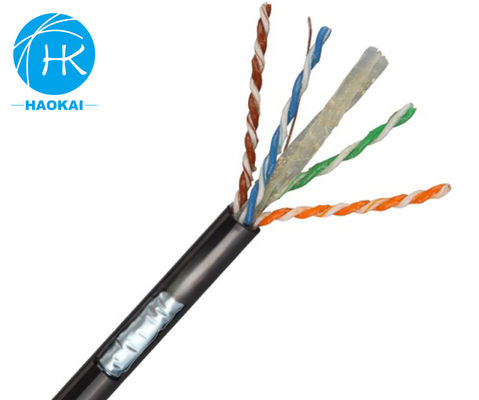 Cable UTP CAT6 lleno de gelatina con cable de red aérea exterior de mensajería