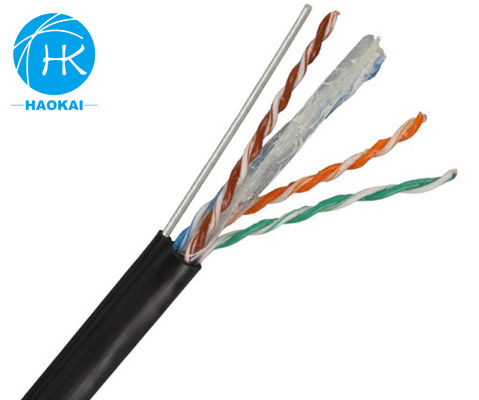 Cable UTP CAT6 lleno de gelatina con cable de red aérea exterior de mensajería