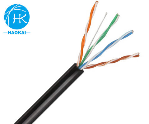 Exterior 2 pares de cable de LAN UTP CAT5E con mensajero 4pr 24awg