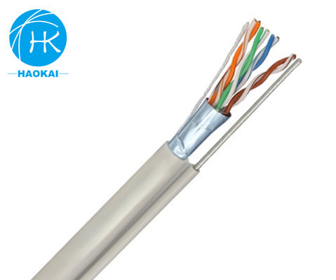 UTP CAT5E Cable LAN exterior aislamiento sólido de HDPE con mensajero