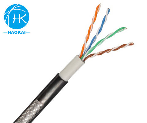 Cable de red LAN para interiores de CCA SFTP CAT5E chaqueta de PVC ecológica