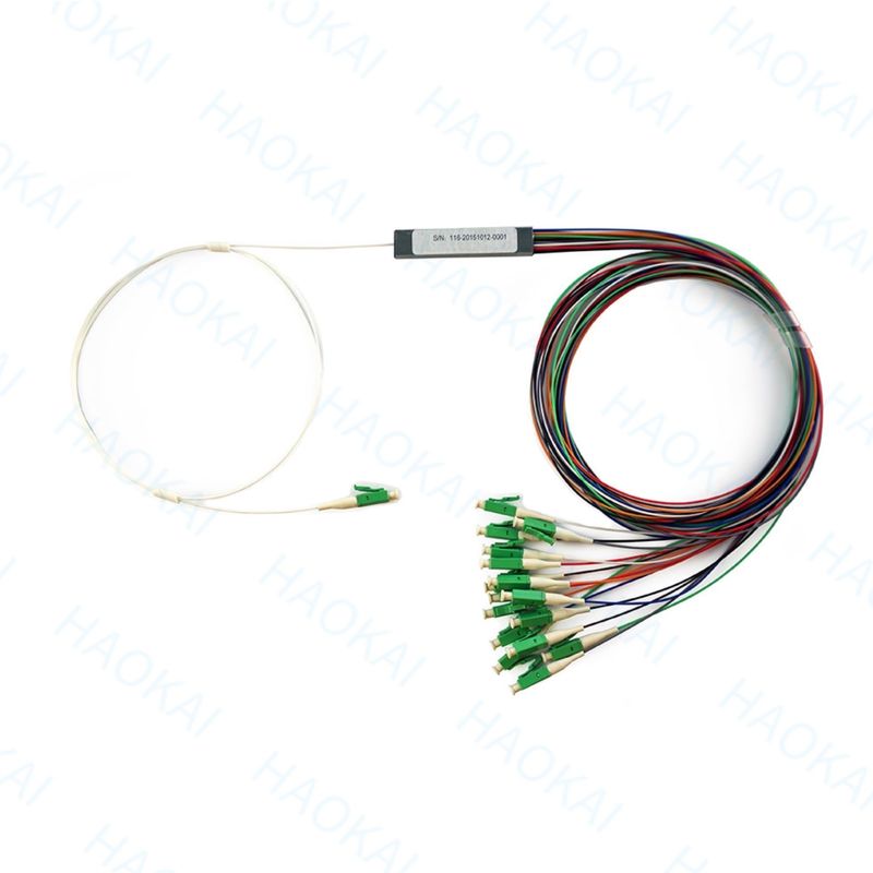 LC APC 1x16 Conector Fibra PLC Splitter Mini tubo de acero Fibra óptica Splitter