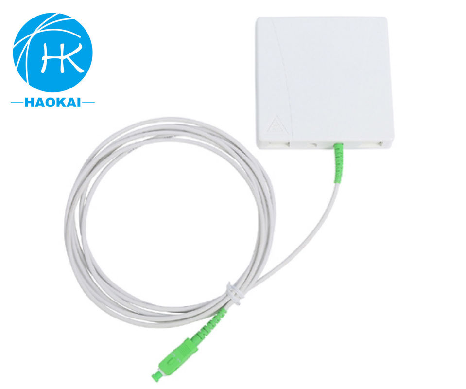 Cabina de terminación de mini FTTH montada en la pared de fibra óptica SM PTO ATB con cola de cerdo