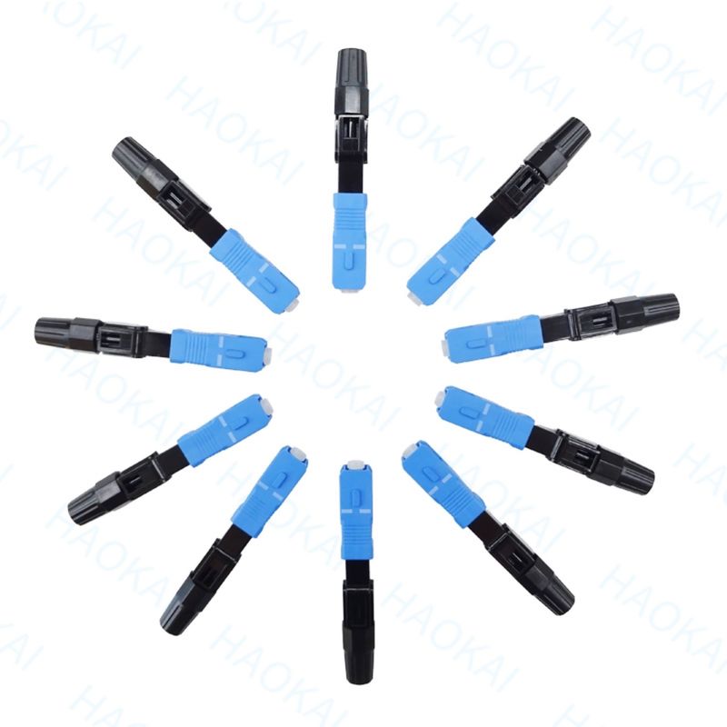 SC UPC SM Conector rápido de fibra óptica con baja pérdida de inserción Conector rápido FTTH
