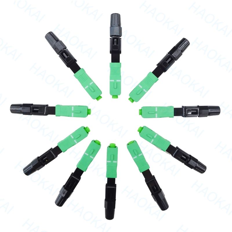 Conector rápido de cable de caída de fibra óptica de modo único FTTH SC UPC Conector rápido