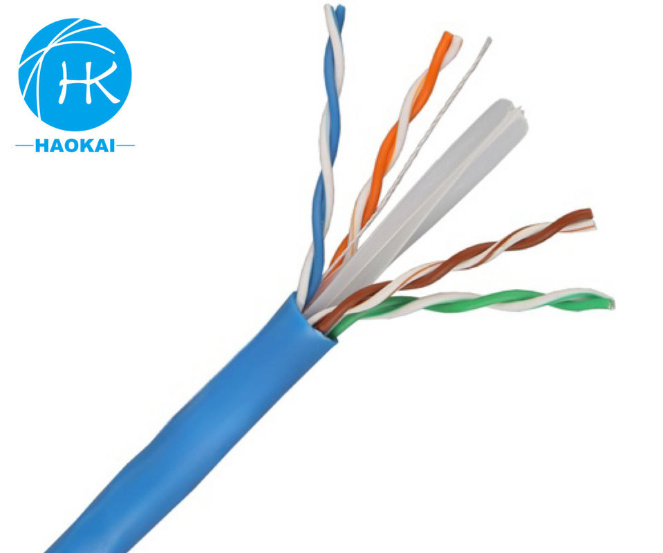Cable de LAN interior de cobre desnudo sólido UTP CAT6 personalizado 4 pares 23awg 0.57mm 250MHz